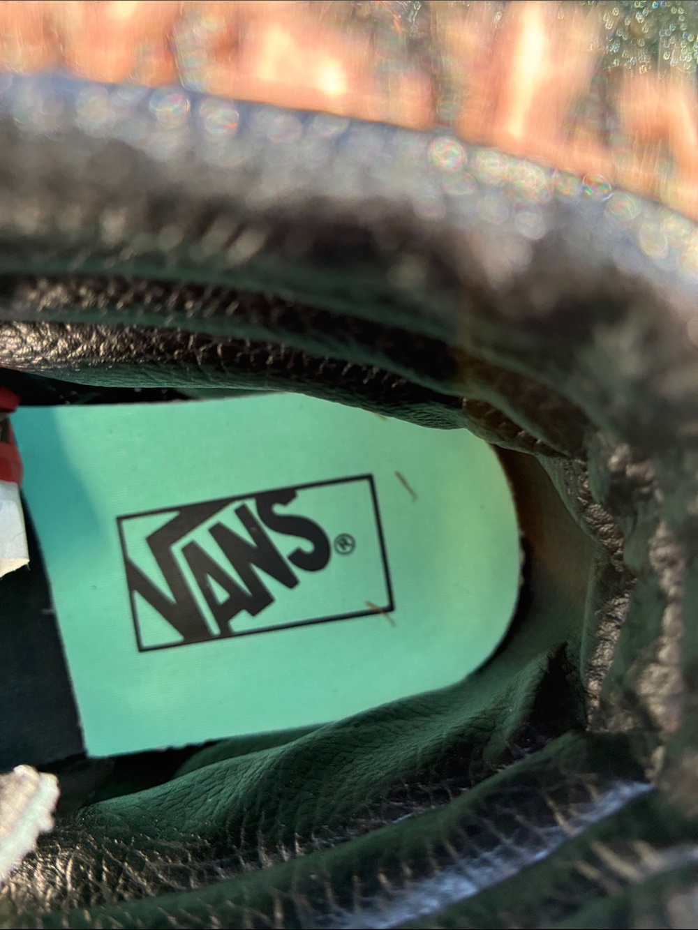 Vans Women's High-Top Sneakers in Black with Pink Leopard Print & Black Suede, 8 - Picture 5 of 7
